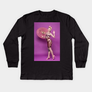 Pin Up Greetings from the Rope Bunny Kids Long Sleeve T-Shirt